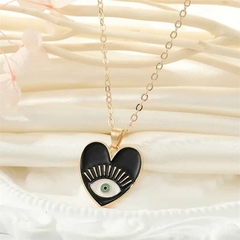 collar corazon ojo turco