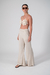 Pantalon con lino Beige - comprar online
