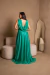Vestido Rayane De Tul Brillante Verde Esmeralda - Fiesta Larga - tienda online