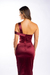 Vestido Leticia Acetinado Marsala Fenda Midi Festa na internet