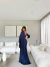 Vestido Jess Trilobal Longo Azul Marinho - loja online