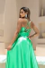 Vestido Yasmin Amarração Verde Limão Acetinado Longo Festa - tienda online
