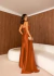 Vestido Carol Acetinado Longo Terracota na internet
