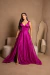 Vestido Rayane De Tul Brillante Morado - Fiesta Larga