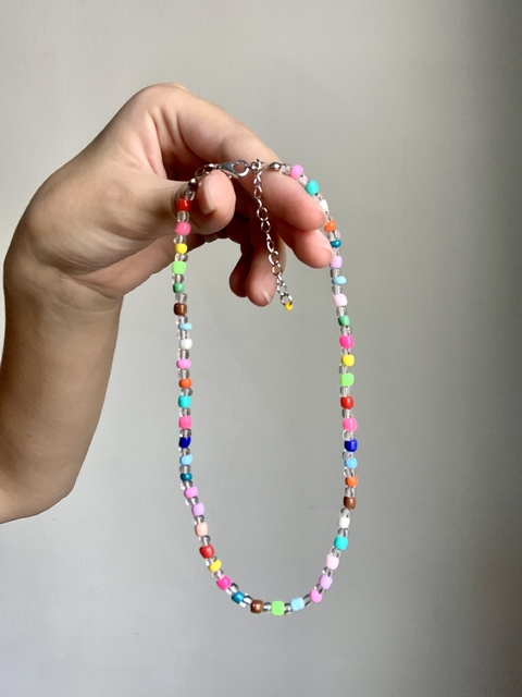 Colar Transparente com cor