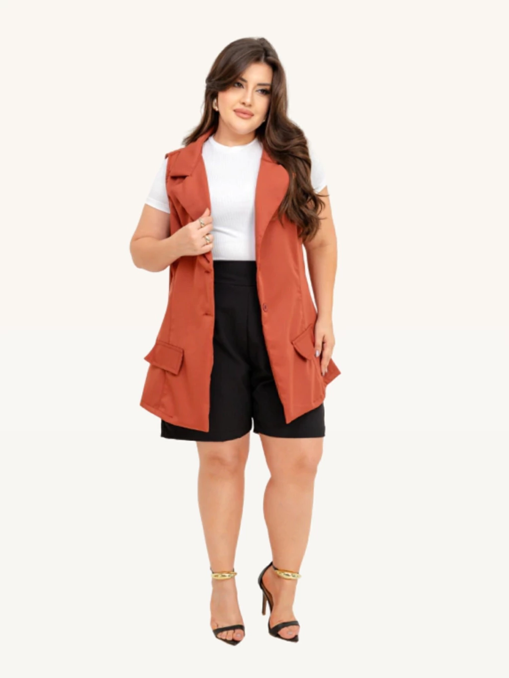 Max Colete Camille Com Detalhes Frontal