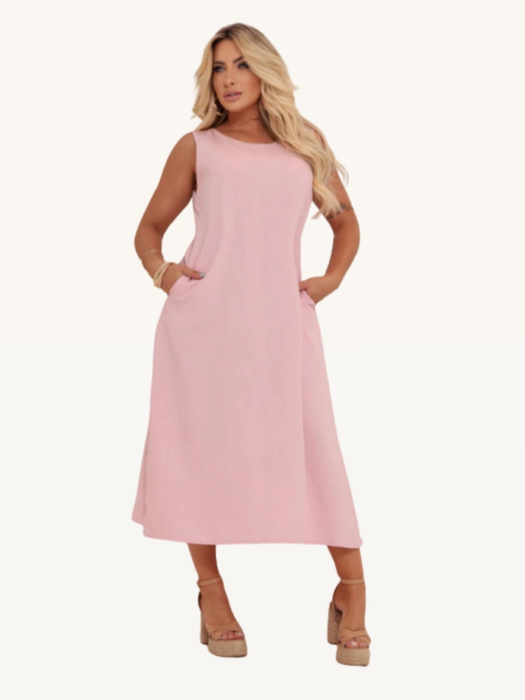 Vestido Midi Essenza com Fenda Lateral — Class