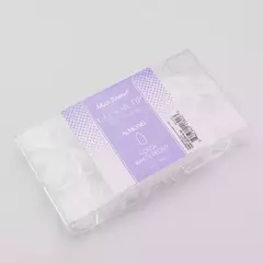 Gel tip Almond Cover White Peony