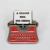 Pin Máquina de Escrever-Vermelho "A Melhor Vida que Existe"