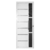 PORTA BRANCA FRISADA LUX 3 ALUGALVA 210 X 80 FUME ESQUERDA - comprar online