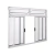 JANELA DE ALUMÍNIO 100X120 4 FOLHAS COM BASCULANTE