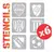 Stencil Artístico | Super Pack x25 - tienda online