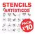 Stencil Artístico | Para Niños Plantilla Maquillaje | Pack x10