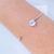 Bracelete Regulável Zircônia Coração em Aço Inox na internet