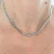 Choker Corrente Grumet Dupla em Aço Inoxidável