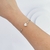Bracelete Regulável Zircônia Coração em Aço Inox