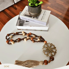 Imagem do Colar de Mesa Madeira e Mandala - 70cm