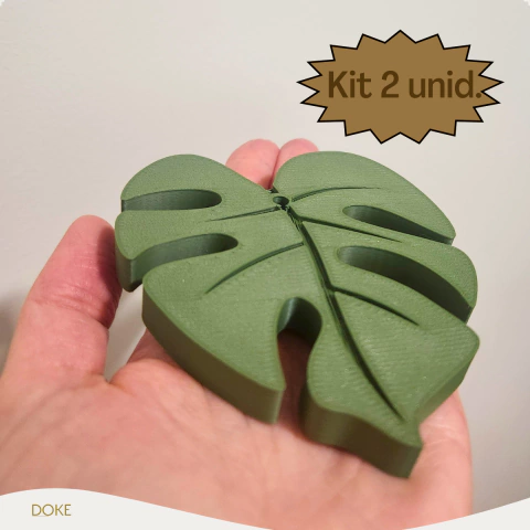 Kit 2 Pingentes Folha Costela de Adão - 10cm - comprar online