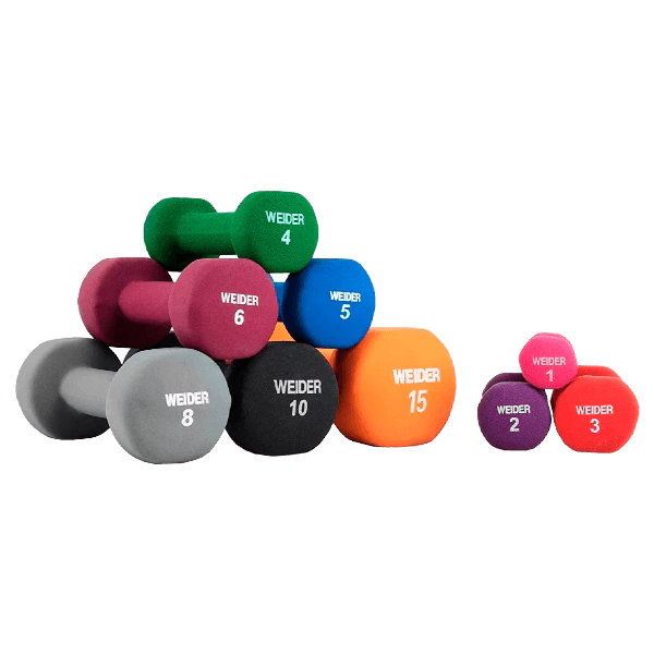 PAR DE MANCUERNAS RECUBIERTAS NEOPRENE WEIDER