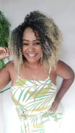 Wig FLÁVIA human hair - Espaço de Beleza Rhay WIG SHOP