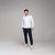 Camisa Social Acetinada Stretch - Branco na internet