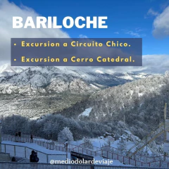 Bariloche del 12 al 15 de Junio. en internet