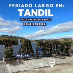 Tandil Feriado largo (3 dias 2 noches) del 21 al 24 de Marzo. - comprar online