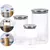 Jogo de 3 Potes Redondos de Vidro Borossilicato Tampa Inox Dynasty 600ml/1L/1,5L - comprar online