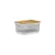 Cesto Grid com Tampa de Bambu 8L - 28x22x15,5cm