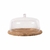 Boleira de Bambu Sense com Cúpula de Acrílico 27,5cm