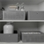Cesto Flow 34x27x13cm Chumbo - loja online