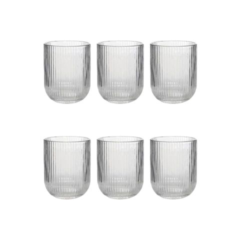 Conjunto de 6 Copos de Vidro Prisma 260ml - comprar online