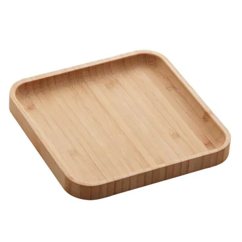 Bandeja de Bambu Quadrada Square 17x17x1,5cm
