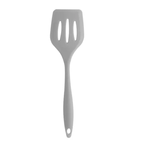 Espátula Vazada de Silicone Cinza - 29x8cm
