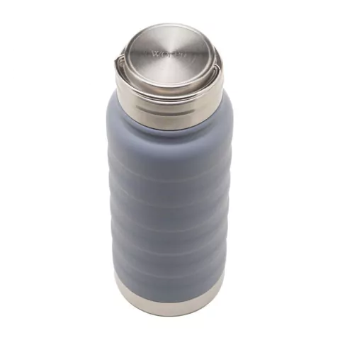 Garrafa Térmica de Aço Inox Alça Trekk Cinza 600ml