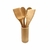 Kit 4 Utensílios de Bambu Mozcada com Suporte - 5 peças