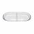Petisqueira de Cristal com Divisória Oval Pearl Wolff - 24x12x2cm