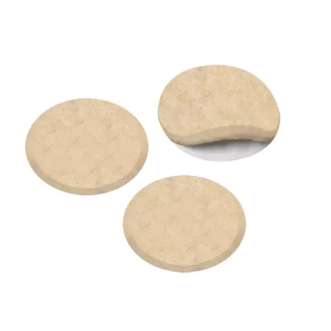 Feltro Adesivo Redondo Bege 38mm - 6 unid.