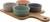 Petisqueira Tábua Bambu com 4 Potes de Cerâmica Coloridos - 21x31cm - comprar online