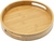 Bandeja Redonda de Bambu Ekos M - 30x30x5cm