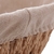 Cestinha Oval de Palha com Forro de Tecido 27x20x12cm - loja online