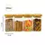 Mini Pote de Vidro Quadrado Tampa de Bambu Global 250ml - La Casa - Produtos Organizadores
