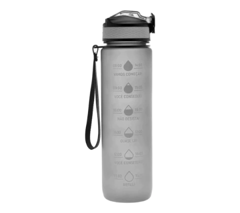 Garrafa Squeeze em Policarbonato Frases 1L