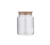 Pote de Vidro Tampa Bambu 500ml