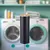 Escova Sanitária com Tampa de Bambu e Suporte Soft Preto - La Casa - Produtos Organizadores