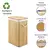 Cesto Retangular de Bambu Natural com Forro e Tampa Oikos 60cm na internet