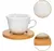 Imagem do Conjunto de 6 Xícaras de Café com Pires de Bambu Geneve 90ml