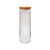 Pote De Vidro Tampa Bambu Vika 1650ml