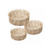 Conjunto de 3 Cestas Redondas de Fibra Natural Flor Palm Lyor