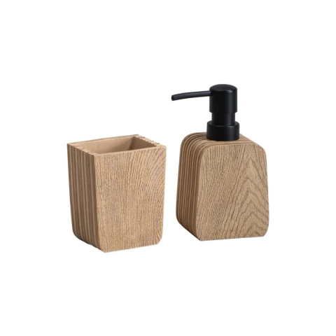 Conjunto para Banheiro Resina Textura Madeira Mood 2 peças - comprar online